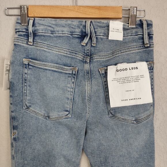 Good American Good Legs Skinny Distressed in Indigo Size 6/28 - Picture 10 of 16